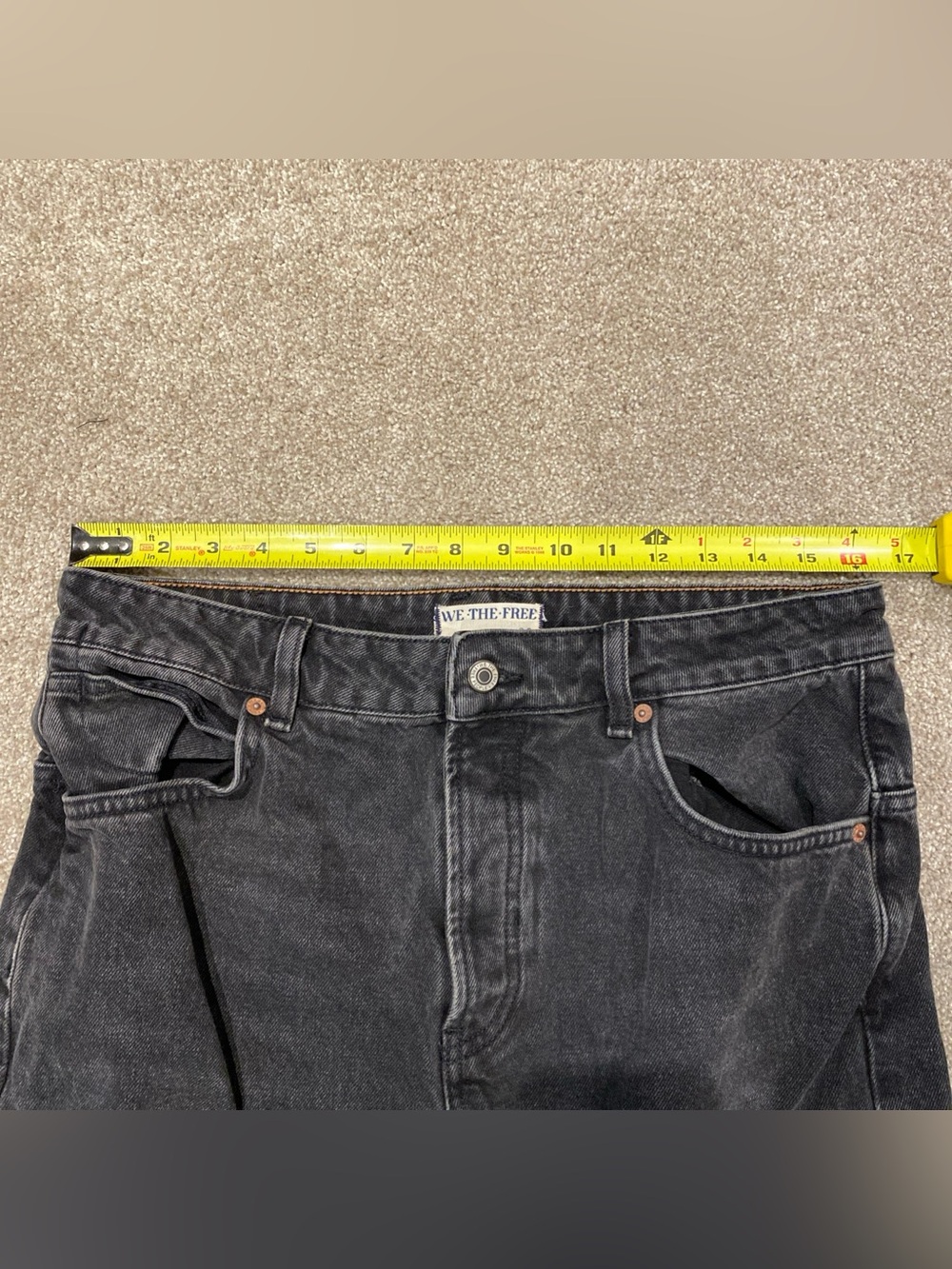 Free People Black Washed Boyfriend Jeans - Picture 7 of 11
